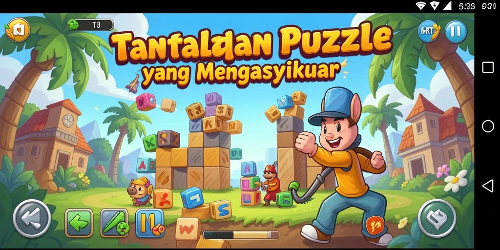 Screenshot 6RT menampilkan gameplay Puzzle yang menarik.