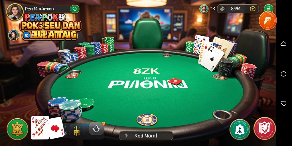 Gameplay seru di aplikasi Poker 8ZK.