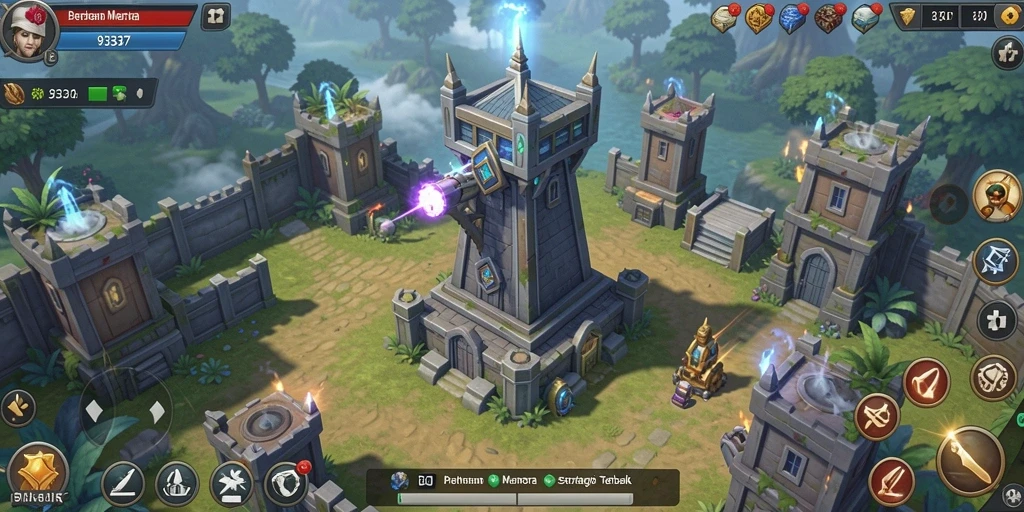 Gameplay menara pertahanan yang seru dan strategis di 93337.