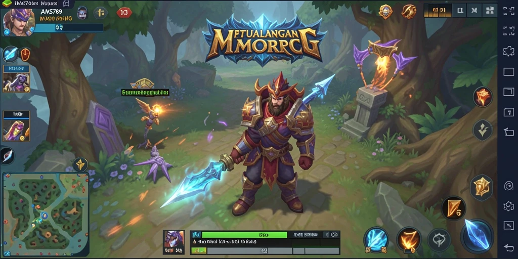Tampilan gameplay menakjubkan dari AMS789 yang memperlihatkan aksi pertarungan seru.