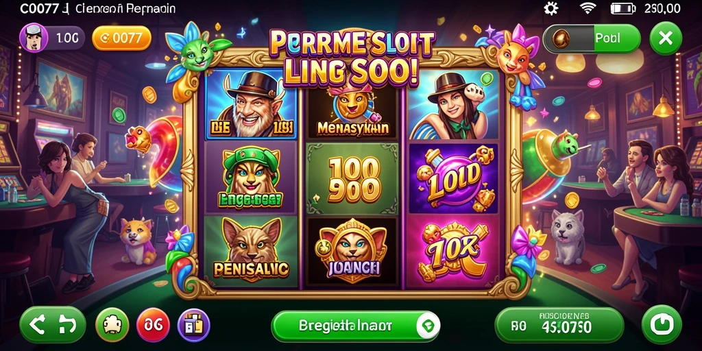Screenshot gameplay yang menunjukkan keseruan bermain Slot di C0077.