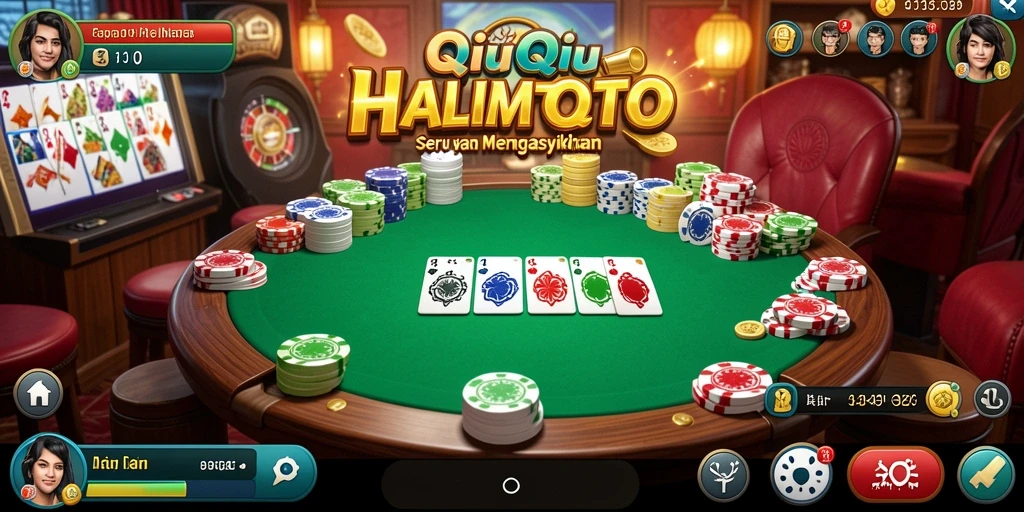 Tampilan gameplay QiuQiu yang menarik di HALIMTOTO.