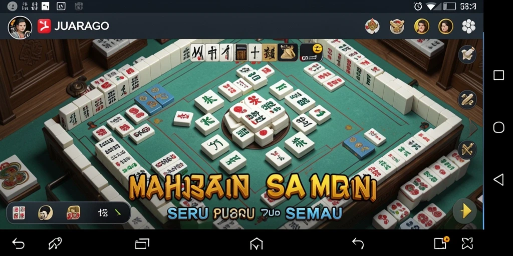 Screenshot JUARAGO menunjukkan momen seru saat bermain Mahjong.