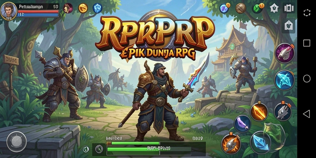 Tangkapan layar gameplay menampilkan karakter beraksi dalam pertempuran epik di dunia RPG.