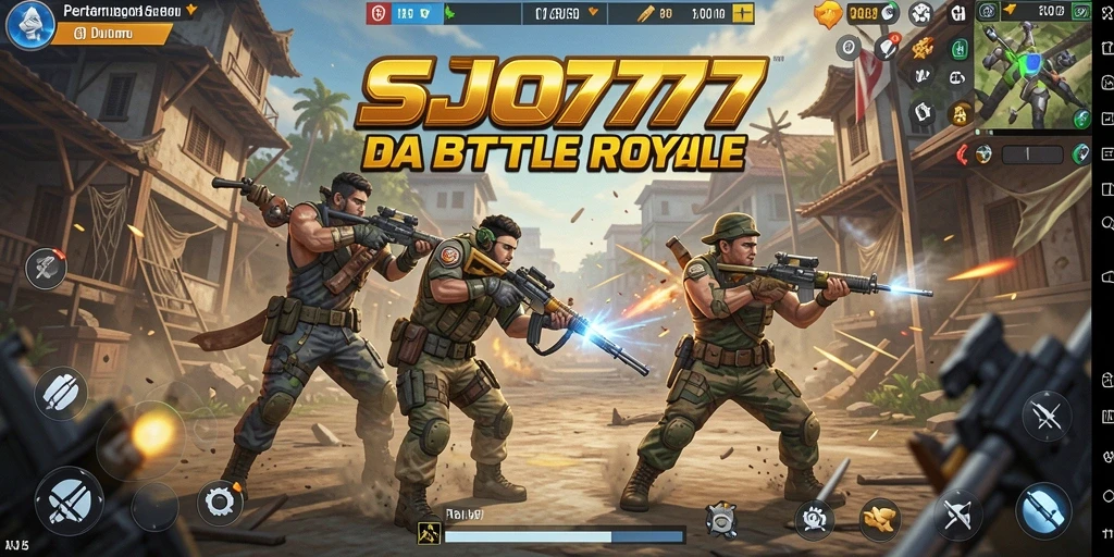 Tampilan gameplay seru dari SJO777 dalam pertarungan Battle Royale.